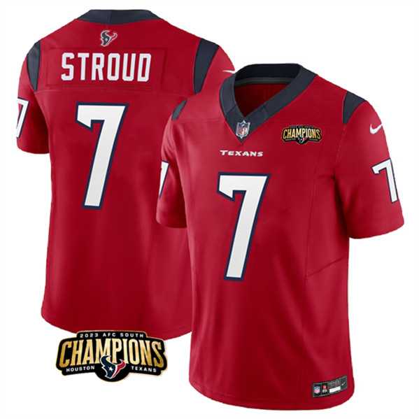 Men & Women & Youth Houston Texans #7 C.J. Stroud Red 2023 F.U.S.E. AFC South Champions Patch Vapor Untouchable Limited Stitched Jersey->jacksonville jaguars->NFL Jersey